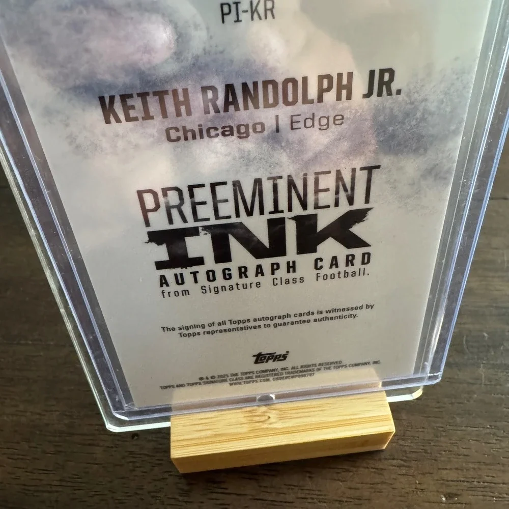 Topps Keith Randolph Jr Preeminent Ink Autograph Card Chicago RC Foil PI-KR